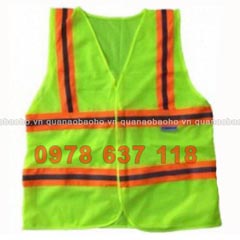 Áo gile màu xanh phối cam