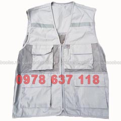 Áo gile màu ghi sáng