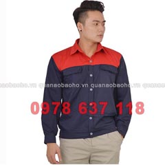 Áo bảo hộ lao động màu xanh đỏ
