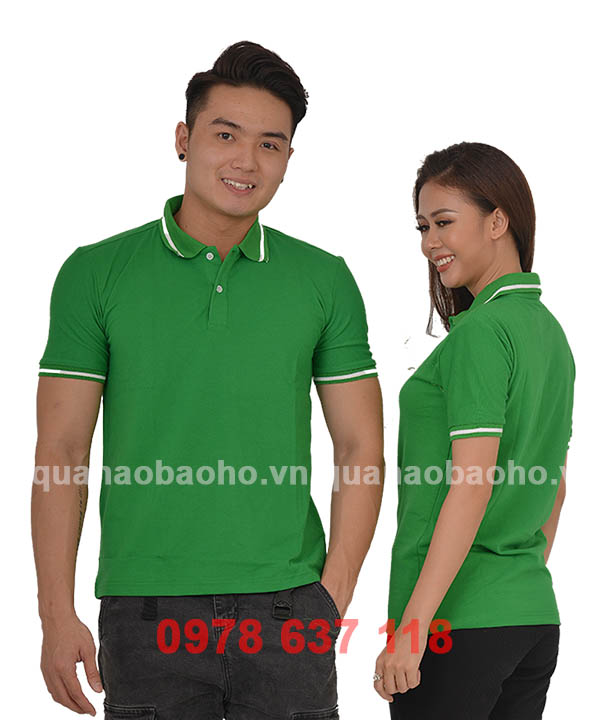 Áo phông cổ bẻ màu xanh lá cây | Ao phong co be mau xanh la cay