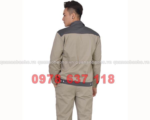 Áo bảo hộ lao động màu ghi xám | Ao bao ho lao dong mau ghi xam
